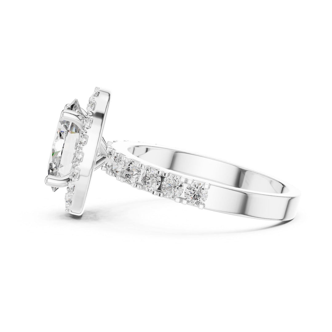Oval Cut Lab Grown Diamond Solitaire Ring, 2.44ct Total, Solid Gold