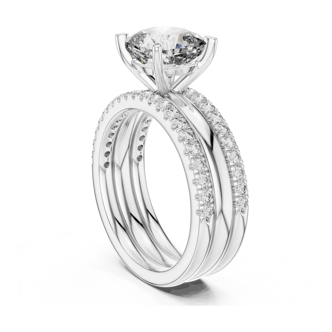 Cushion Cut Lab Grown Diamond Solitaire Ring, 3.50ct Total, Solid Gold