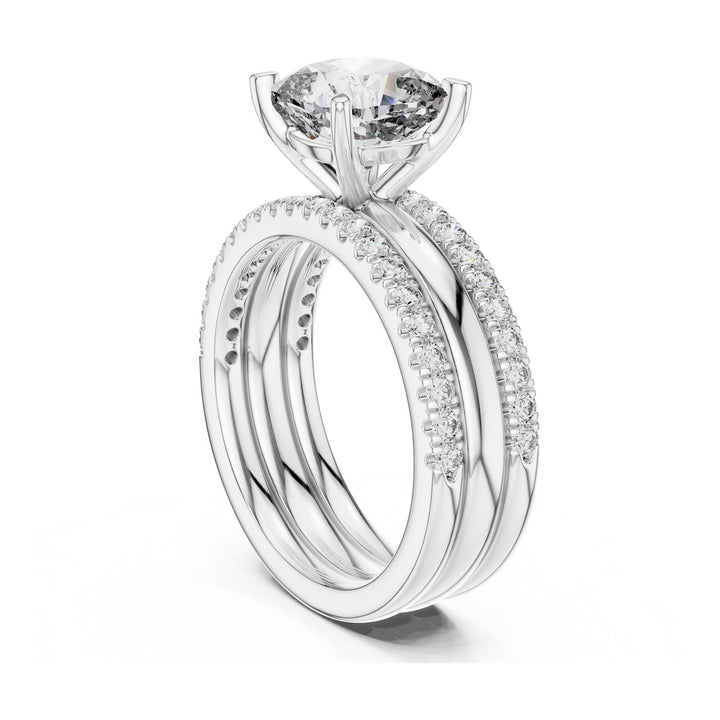 Cushion Cut Lab Grown Diamond Solitaire Ring, 3.50ct Total, Solid Gold