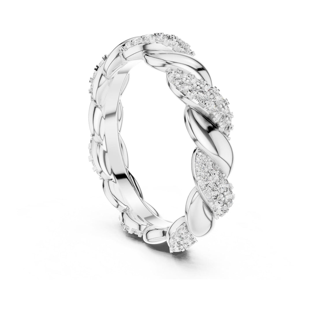 Round Cut Lab Grown Diamond Full Eternity Band, 0.66ct Total, Solid Gold