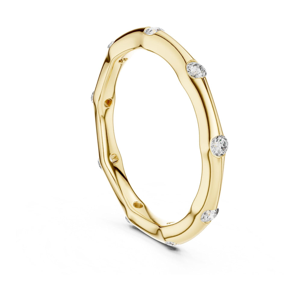 Round Cut Lab Grown Diamond Full Eternity Band, 0.32ct Total, Solid Gold