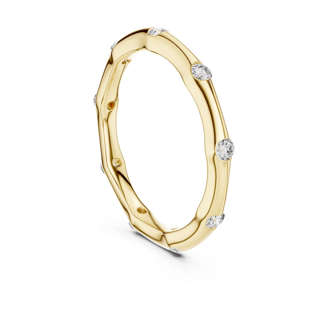 Round Cut Lab Grown Diamond Full Eternity Band, 0.32ct Total, Solid Gold