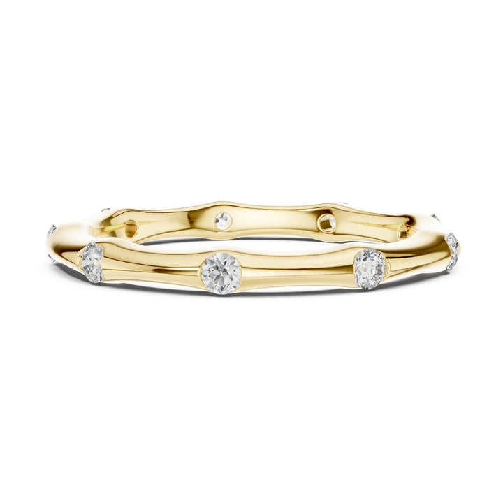 Round Cut Lab Grown Diamond Full Eternity Band, 0.32ct Total, Solid Gold