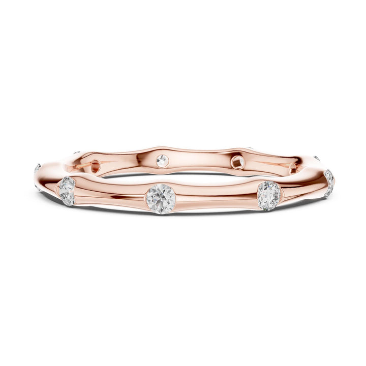 Round Cut Lab Grown Diamond Full Eternity Band, 0.32ct Total, Solid Gold