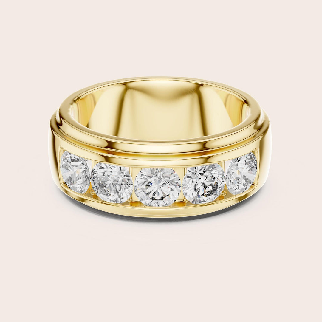 Round Cut Lab Grown Diamond Cluster Ring, 1.75ct Total, Solid Gold
