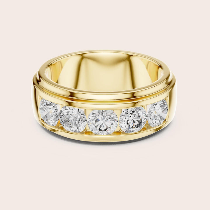 Round Cut Lab Grown Diamond Cluster Ring, 1.75ct Total, Solid Gold