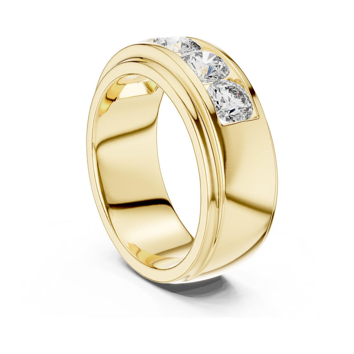 Round Cut Lab Grown Diamond Cluster Ring, 1.75ct Total, Solid Gold
