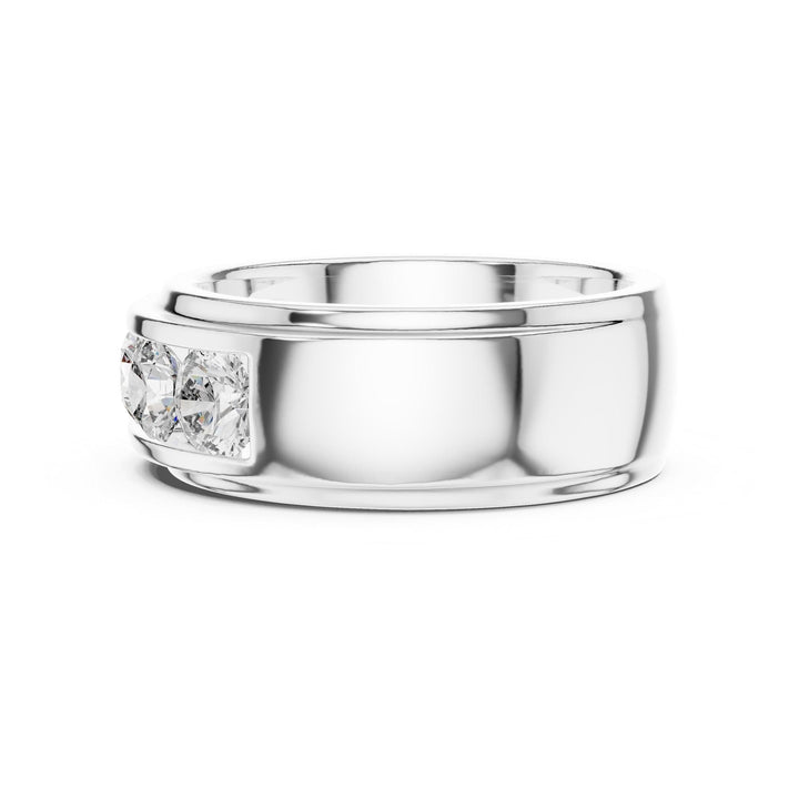 Round Cut Lab Grown Diamond Cluster Ring, 1.75ct Total, Solid Gold