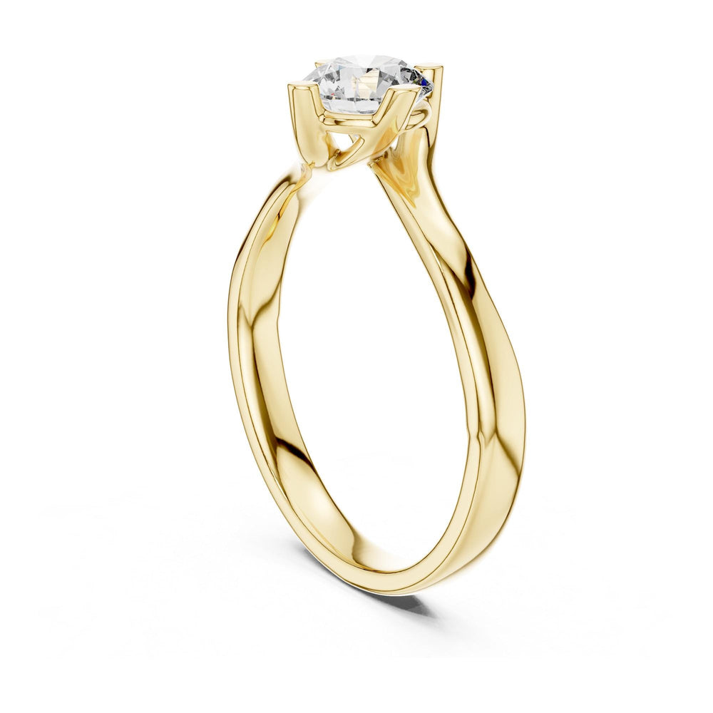 Round Cut Lab Grown Diamond Solitaire Ring, 0.50ct Total, Solid Gold