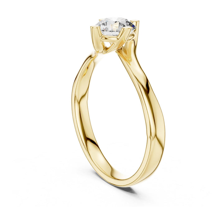 Round Cut Lab Grown Diamond Solitaire Ring, 0.50ct Total, Solid Gold