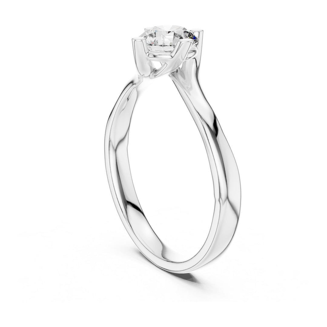 Round Cut Lab Grown Diamond Solitaire Ring, 0.50ct Total, Solid Gold