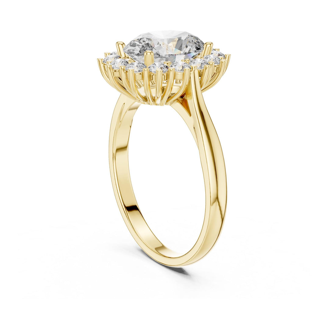 Oval Cut Lab Grown Diamond Solitaire Ring, 2.56ct Total, Solid Gold