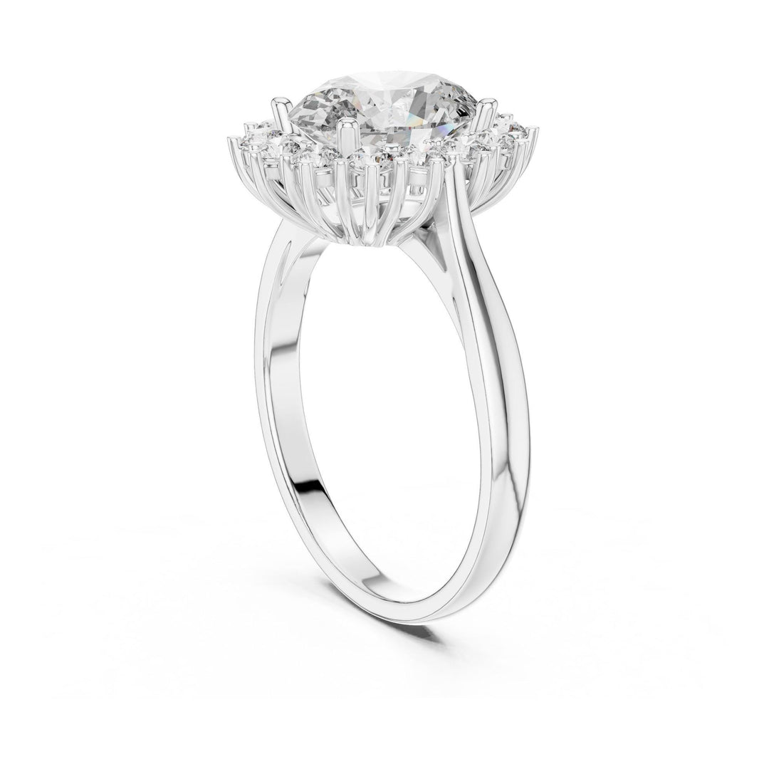 Oval Cut Lab Grown Diamond Solitaire Ring, 2.56ct Total, Solid Gold