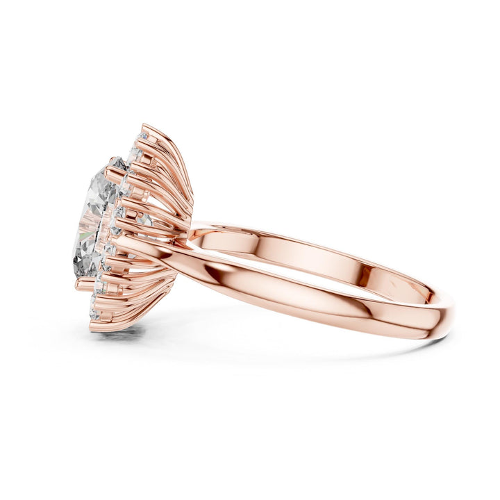 Oval Cut Lab Grown Diamond Solitaire Ring, 2.56ct Total, Solid Gold
