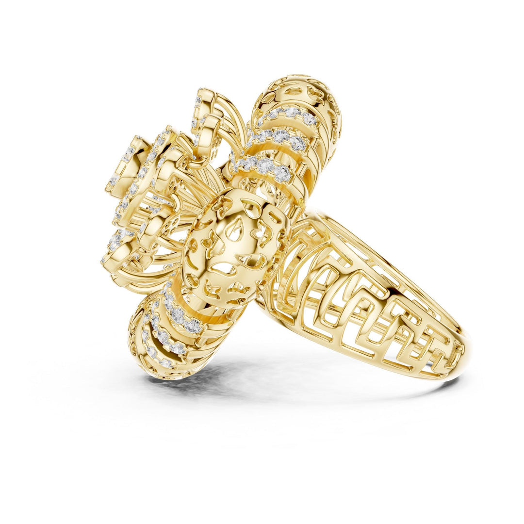 Round Cut Lab Grown Diamond Half Eternity Band, 1.98ct Total, Solid Gold