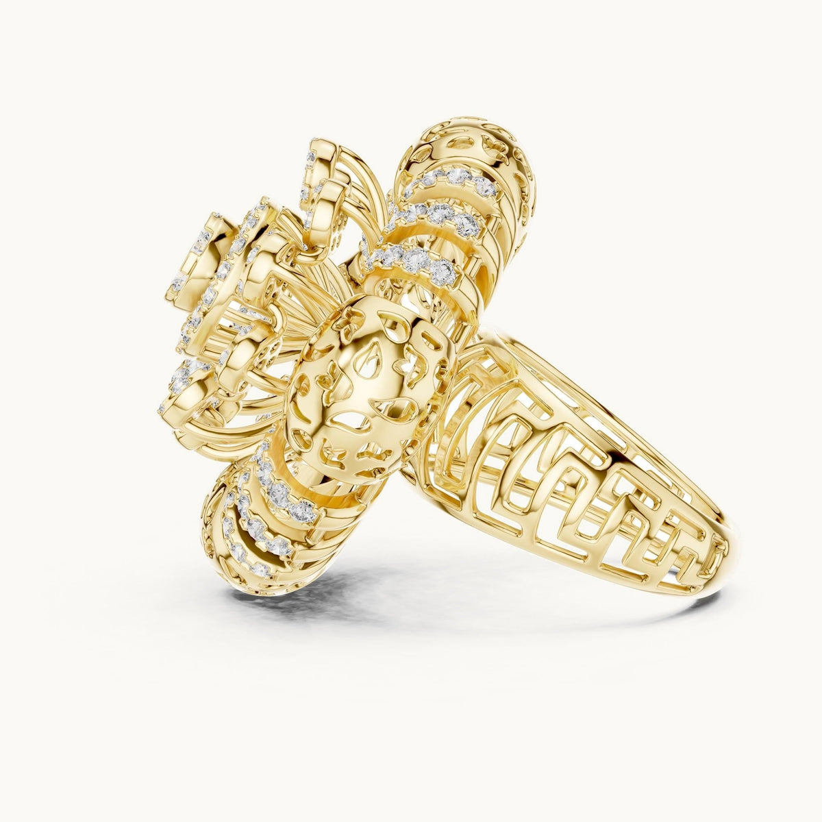 Round Cut Lab Grown Diamond Half Eternity Band, 1.98ct Total, Solid Gold