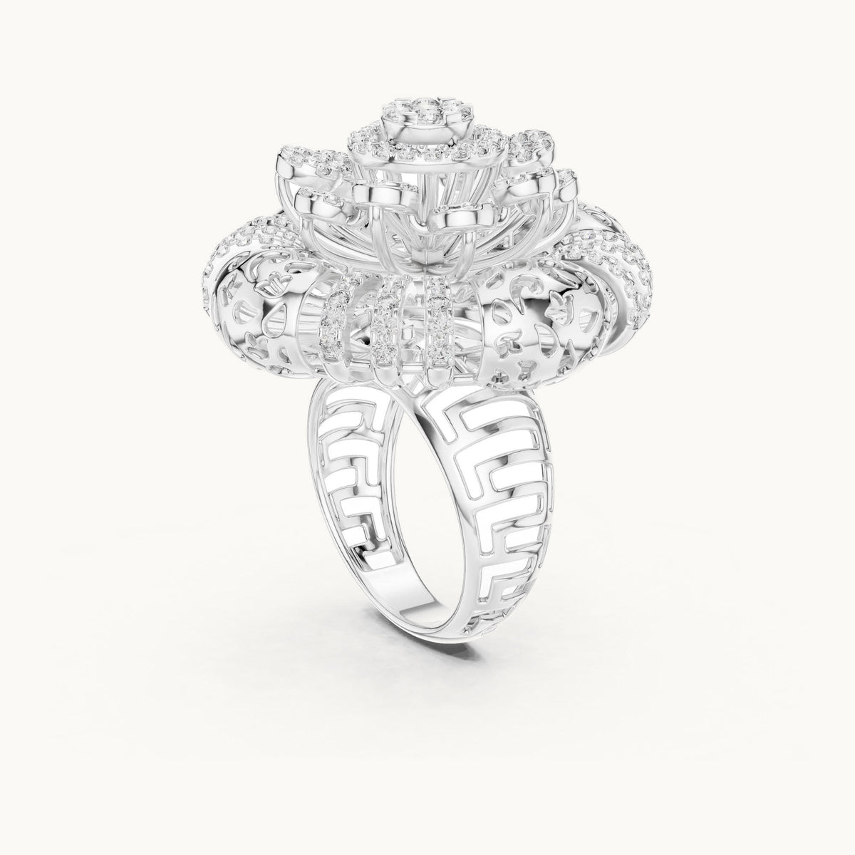 Round Cut Lab Grown Diamond Half Eternity Band, 1.98ct Total, Solid Gold
