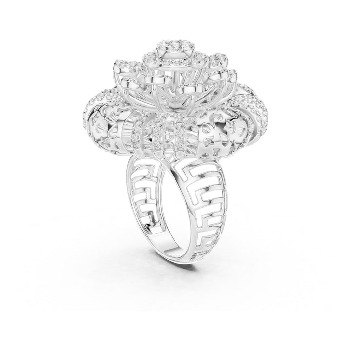 Round Cut Lab Grown Diamond Half Eternity Band, 1.98ct Total, Solid Gold