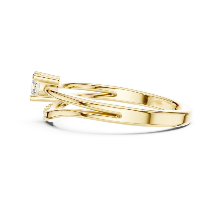 Round Cut Lab Grown Diamond Cluster Ring, 0.18ct Total, Solid Gold