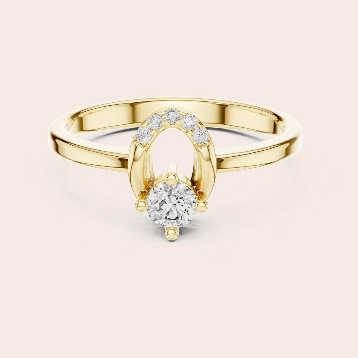 Round Cut Lab Grown Diamond Cluster Ring, 0.18ct Total, Solid Gold