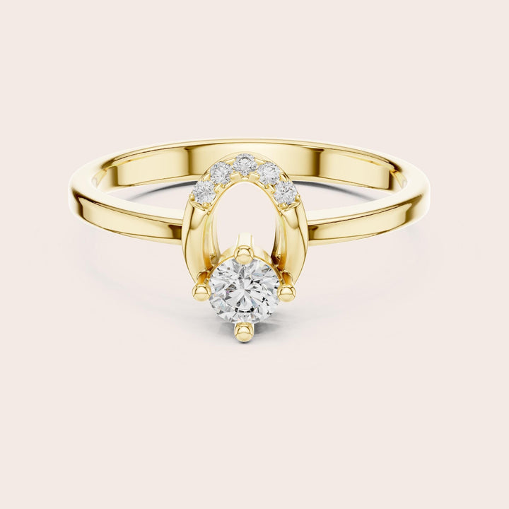 Round Cut Lab Grown Diamond Cluster Ring, 0.18ct Total, Solid Gold