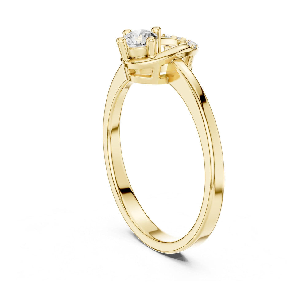 Round Cut Lab Grown Diamond Cluster Ring, 0.18ct Total, Solid Gold
