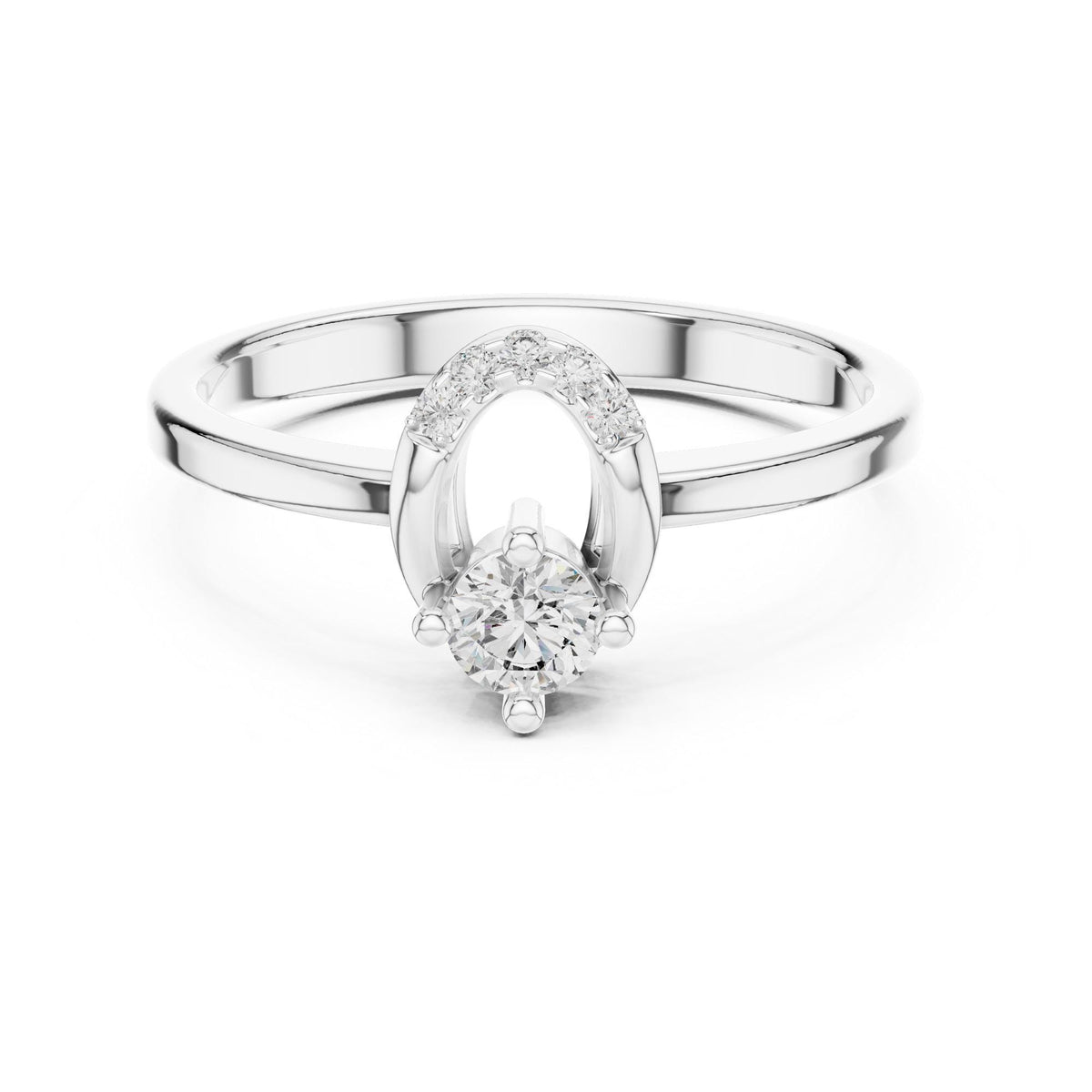 Round Cut Lab Grown Diamond Cluster Ring, 0.18ct Total, Solid Gold