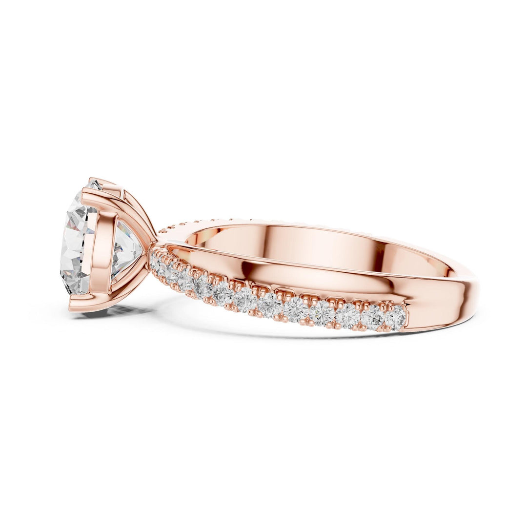 Round Cut Lab Grown Diamond Solitaire Ring, 2.41ct Total, Solid Gold