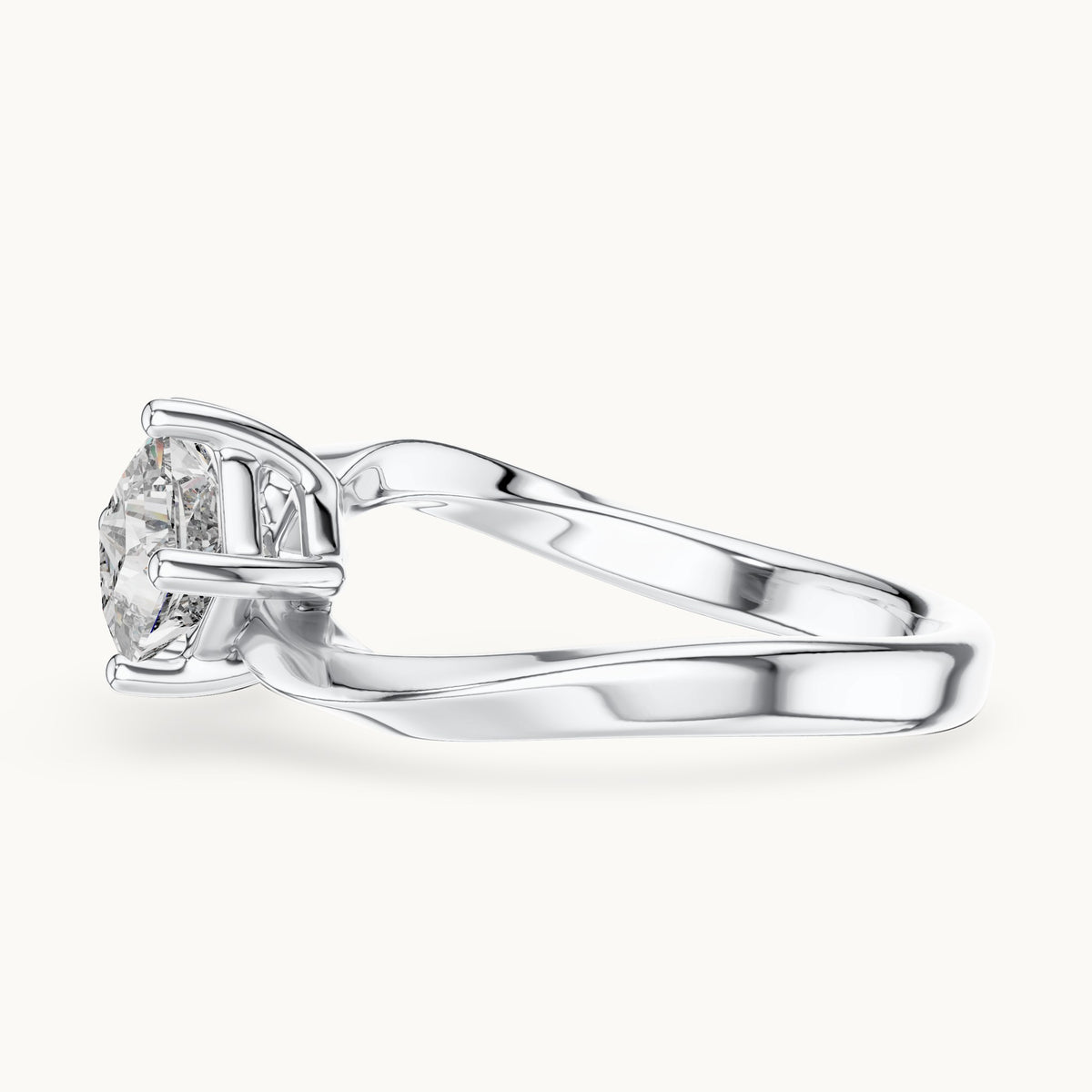 Princess Cut Lab Grown Diamond Cluster Ring, 0.90ct Total, Solid Gold