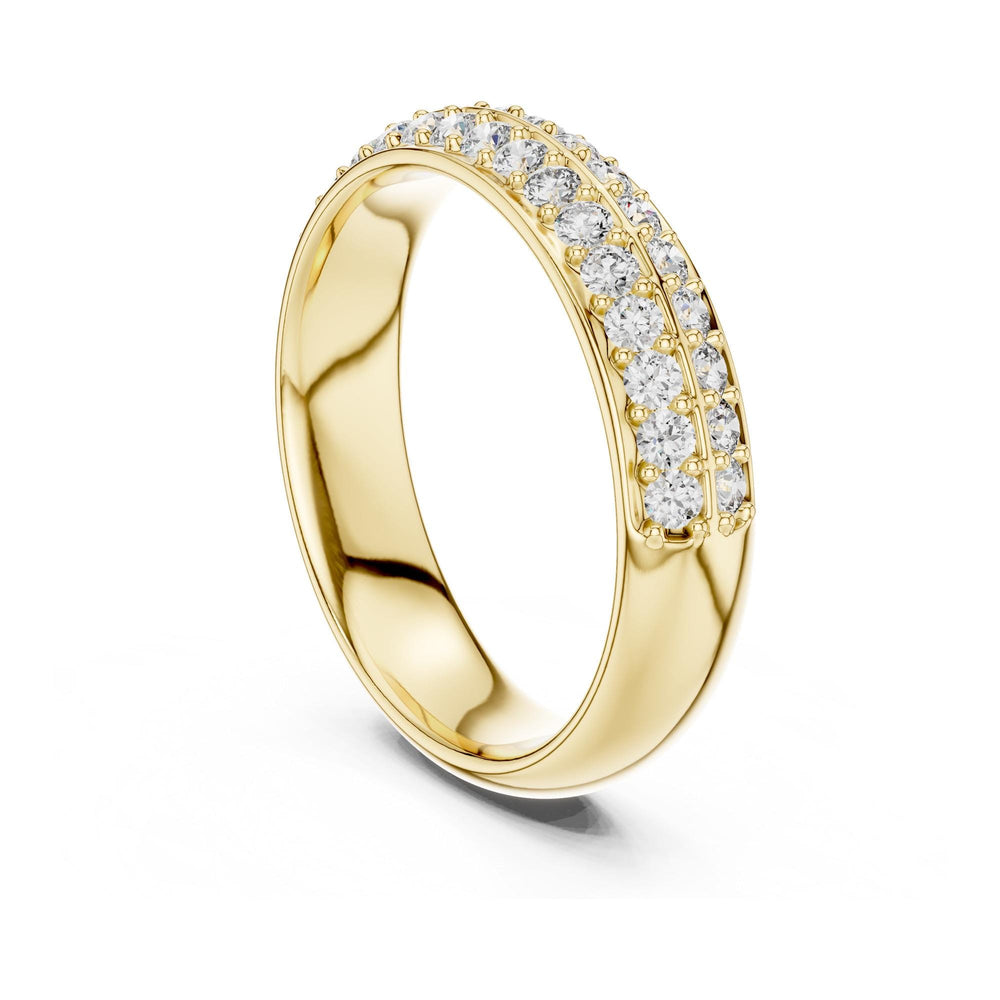 Round Cut Lab Grown Diamond Cluster Ring, 0.54ct Total, Solid Gold