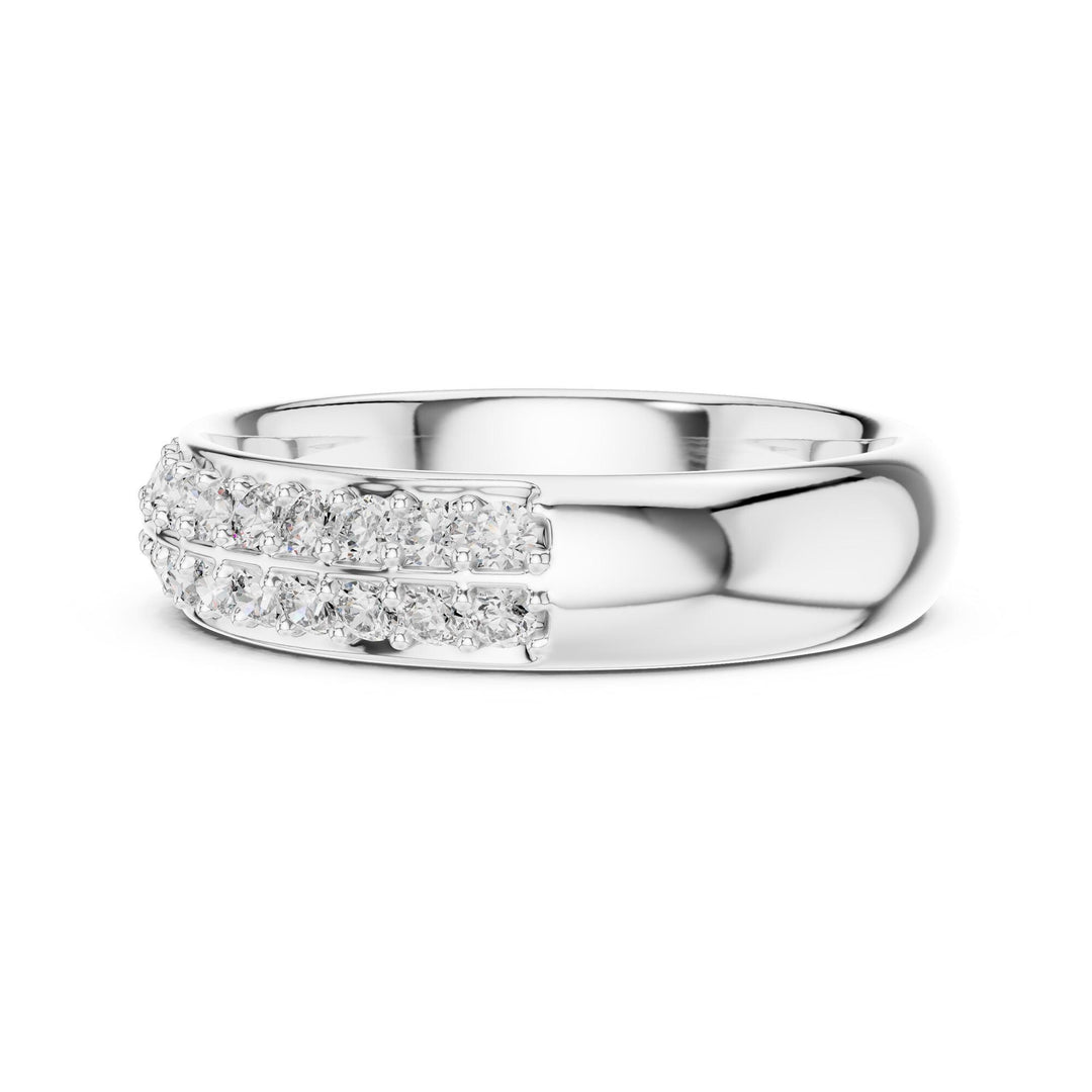 Round Cut Lab Grown Diamond Cluster Ring, 0.54ct Total, Solid Gold