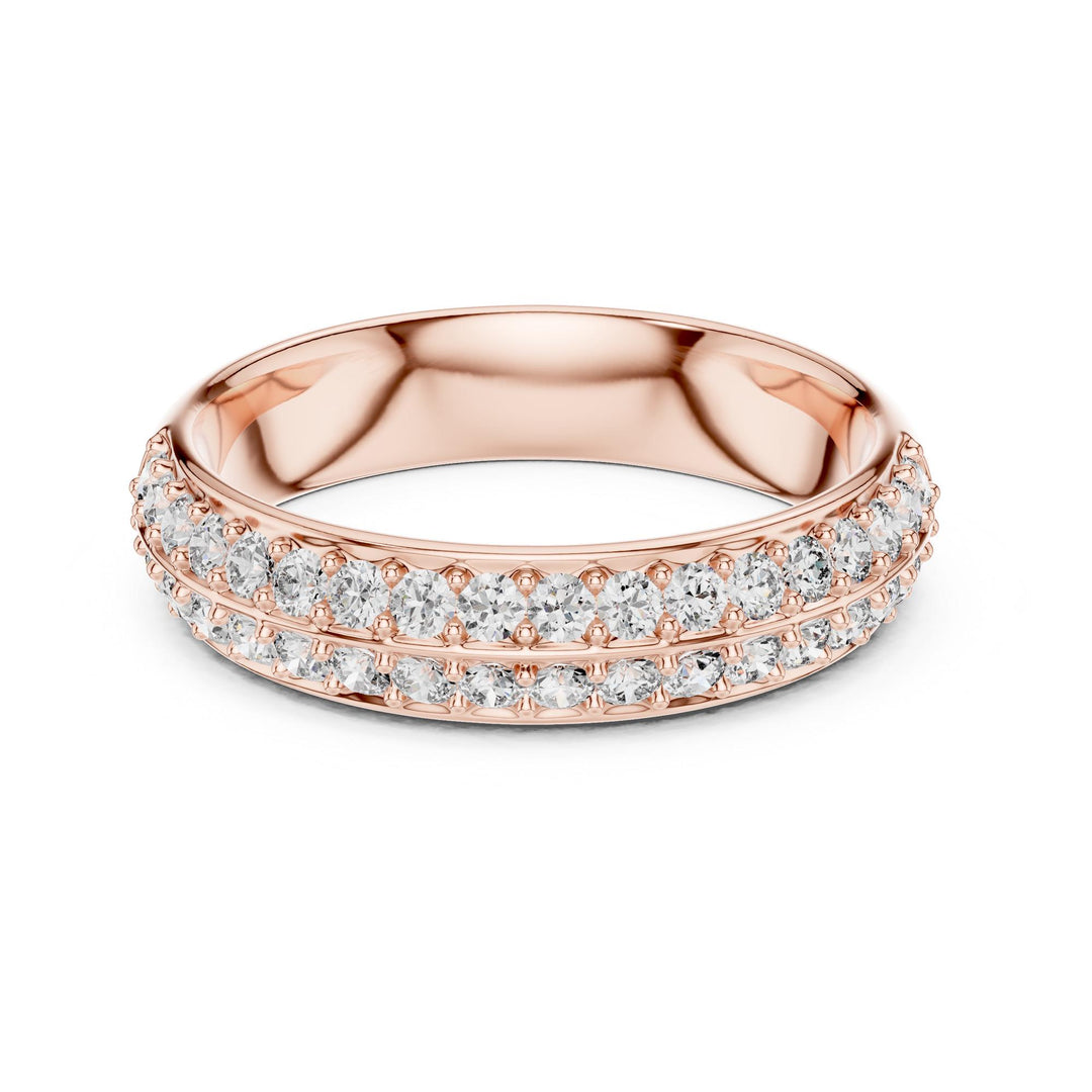Round Cut Lab Grown Diamond Cluster Ring, 0.54ct Total, Solid Gold