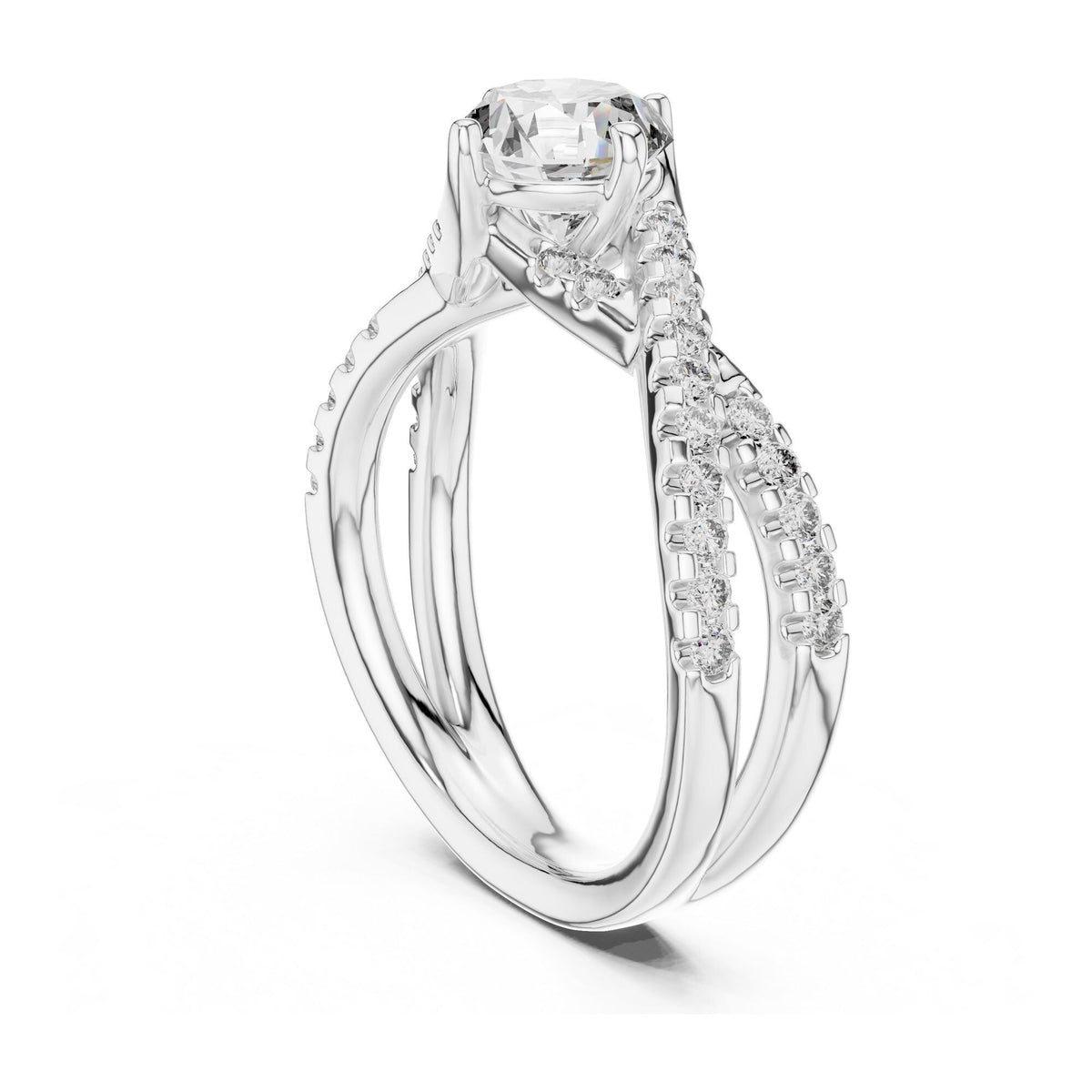Round Cut Lab Grown Diamond Solitaire Ring, 1.38ct Total, Solid Gold