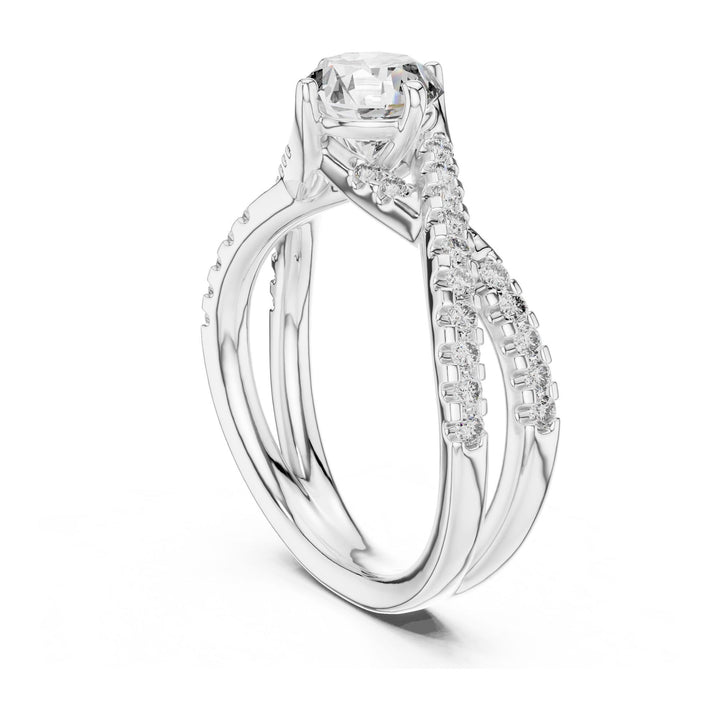 Round Cut Lab Grown Diamond Solitaire Ring, 1.38ct Total, Solid Gold