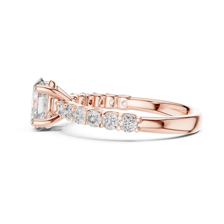 Oval Cut Lab Grown Diamond Solitaire Ring, 1.55ct Total, Solid Gold