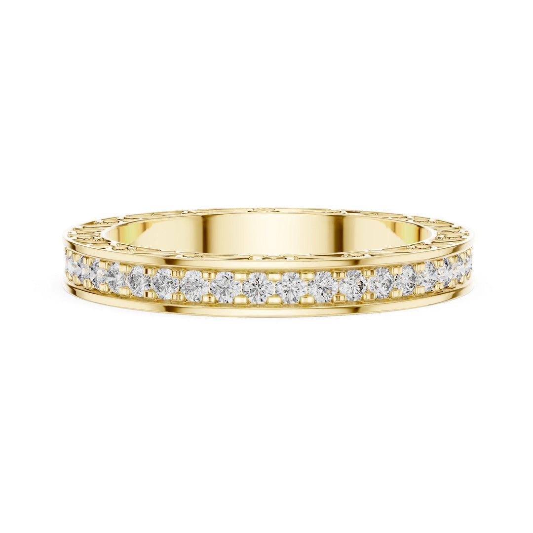 Round Cut Lab Grown Diamond Full Eternity Band, 0.50ct Total, Solid Gold