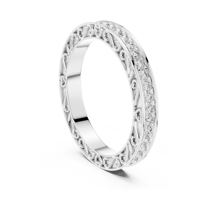 Round Cut Lab Grown Diamond Full Eternity Band, 0.50ct Total, Solid Gold