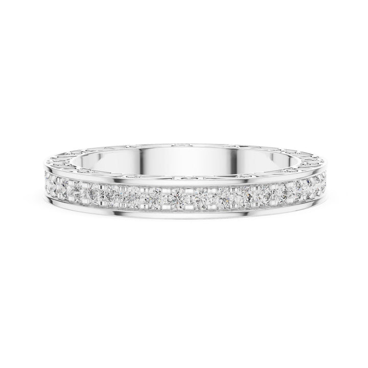 Round Cut Lab Grown Diamond Full Eternity Band, 0.50ct Total, Solid Gold