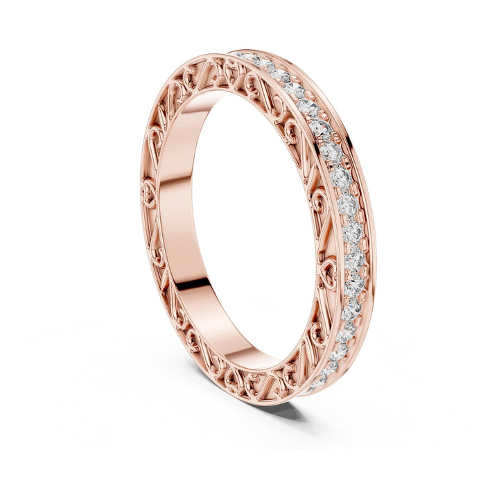 Round Cut Lab Grown Diamond Full Eternity Band, 0.50ct Total, Solid Gold