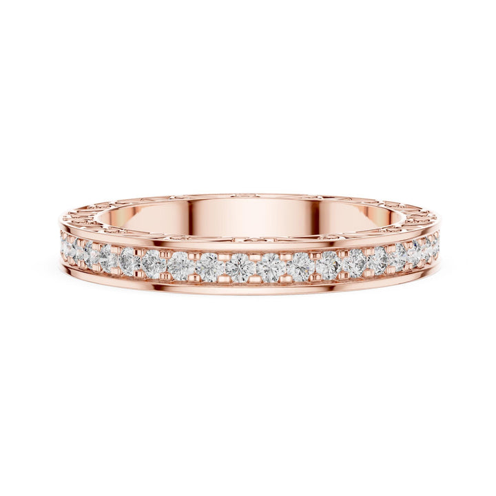 Round Cut Lab Grown Diamond Full Eternity Band, 0.50ct Total, Solid Gold