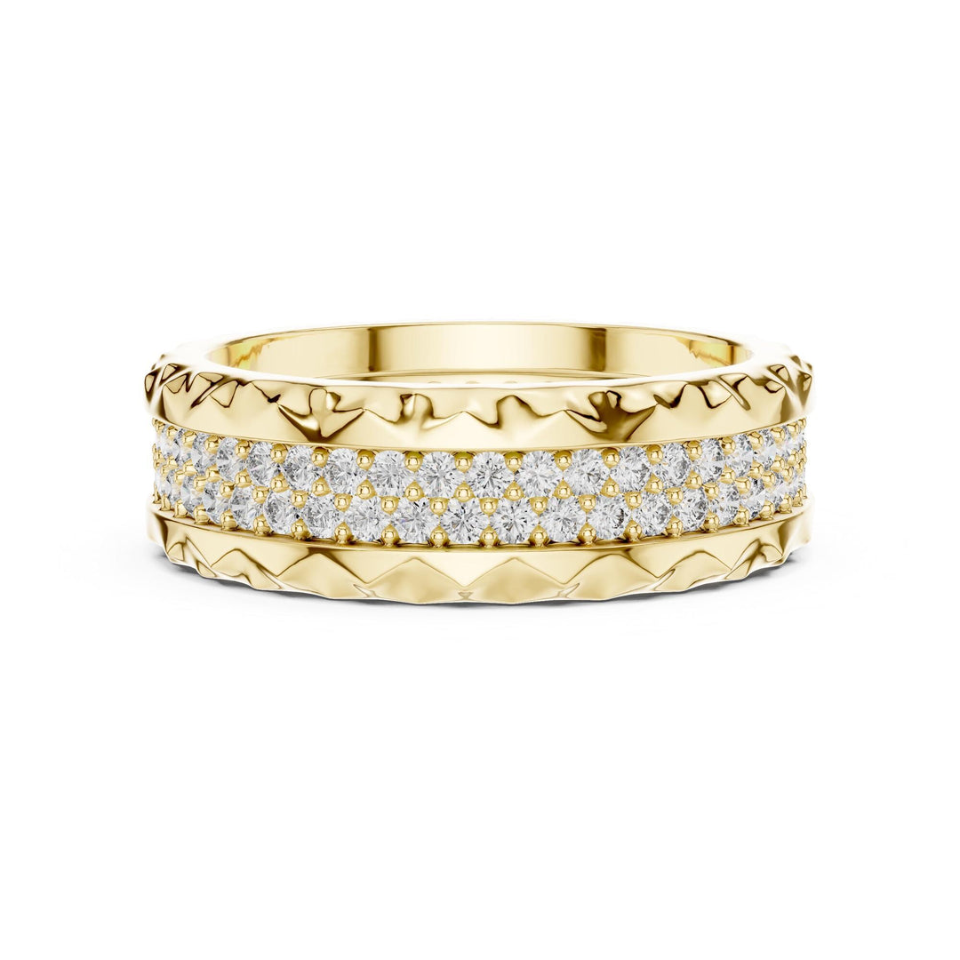 Round Cut Lab Grown Diamond Full Eternity Band, 0.90ct Total, Solid Gold