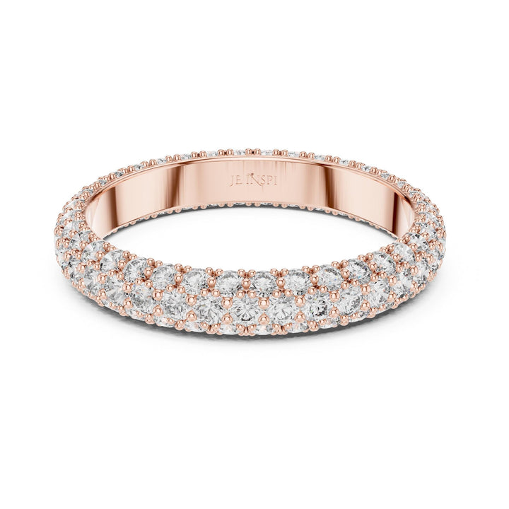 Round Cut Lab Grown Diamond Full Eternity Band, 1.51ct Total, Solid Gold