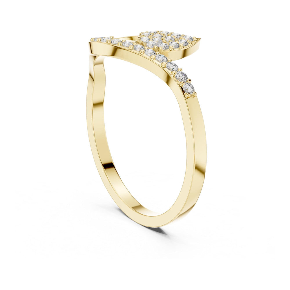 Round Cut Lab Grown Diamond Cluster Ring, 0.16ct Total, Solid Gold
