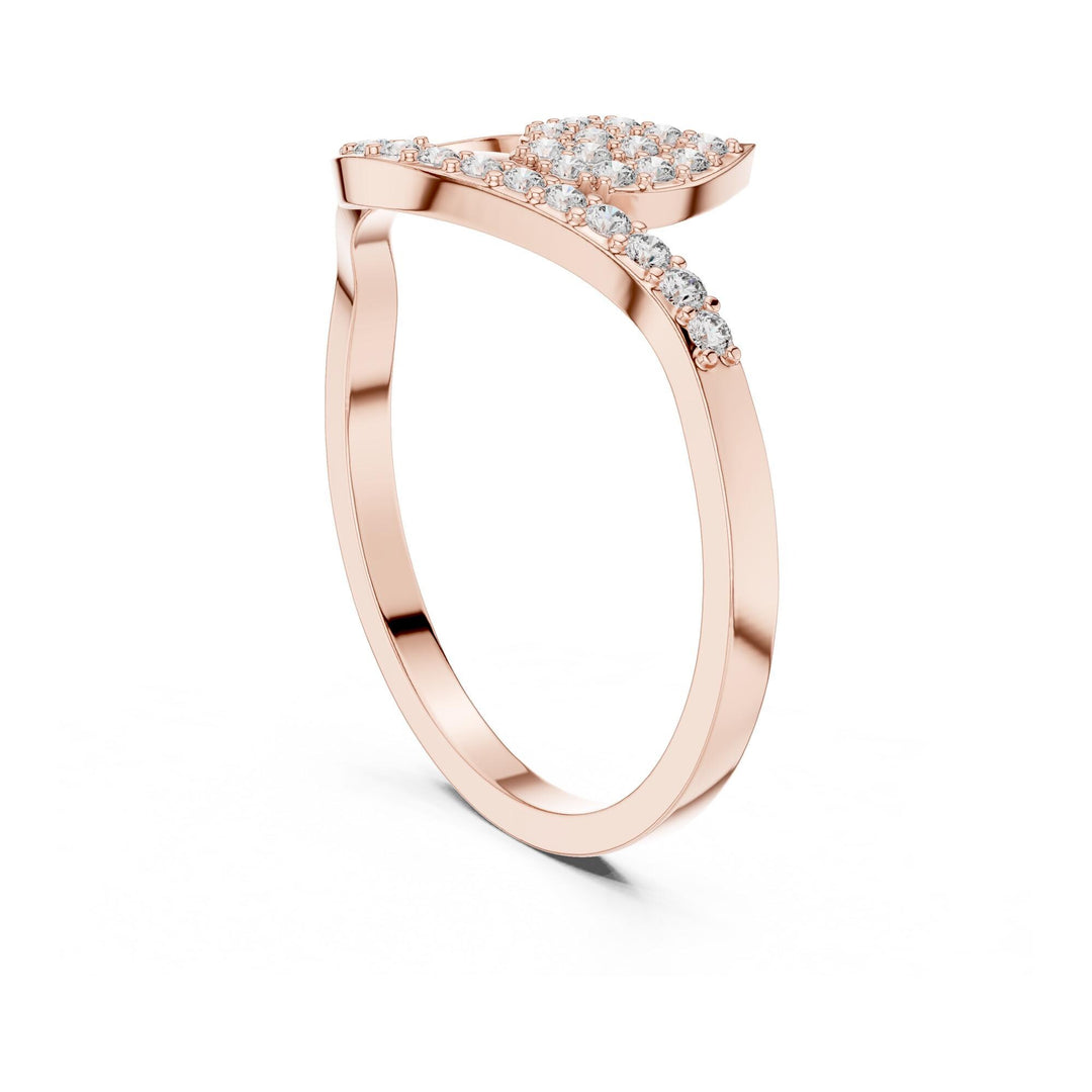 Round Cut Lab Grown Diamond Cluster Ring, 0.16ct Total, Solid Gold