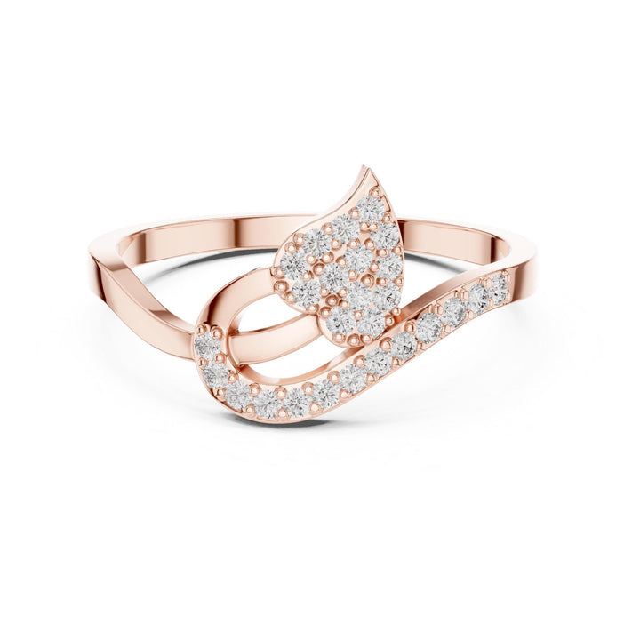 Round Cut Lab Grown Diamond Cluster Ring, 0.16ct Total, Solid Gold