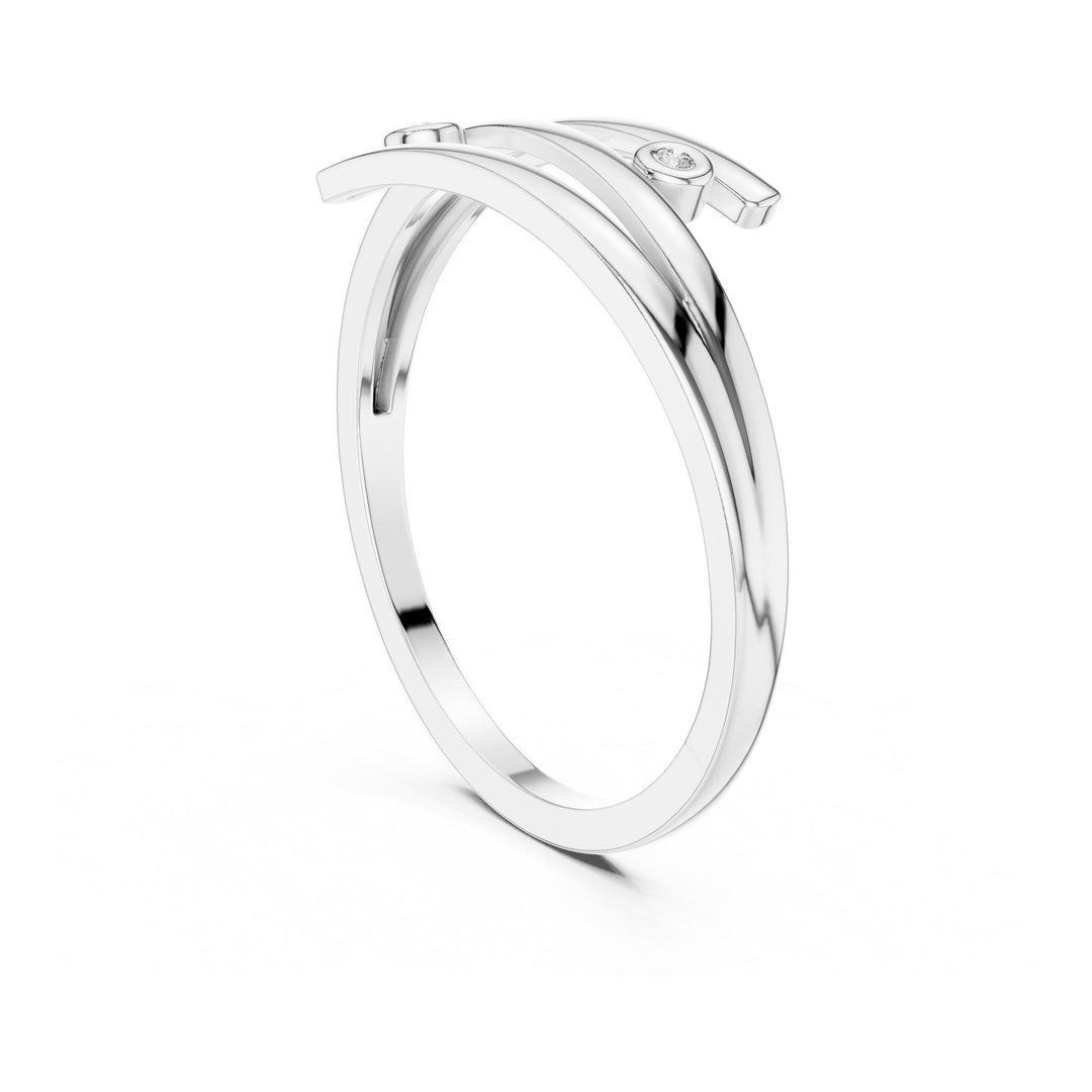 Round Cut Lab Grown Diamond Cluster Ring, 0.02ct Total, Solid Gold