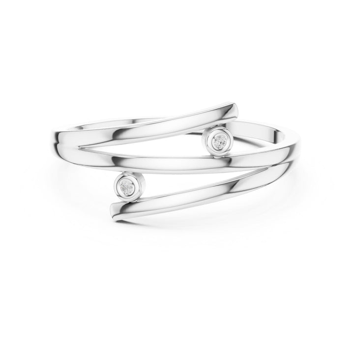 Round Cut Lab Grown Diamond Cluster Ring, 0.02ct Total, Solid Gold