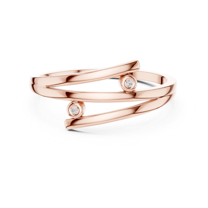 Round Cut Lab Grown Diamond Cluster Ring, 0.02ct Total, Solid Gold