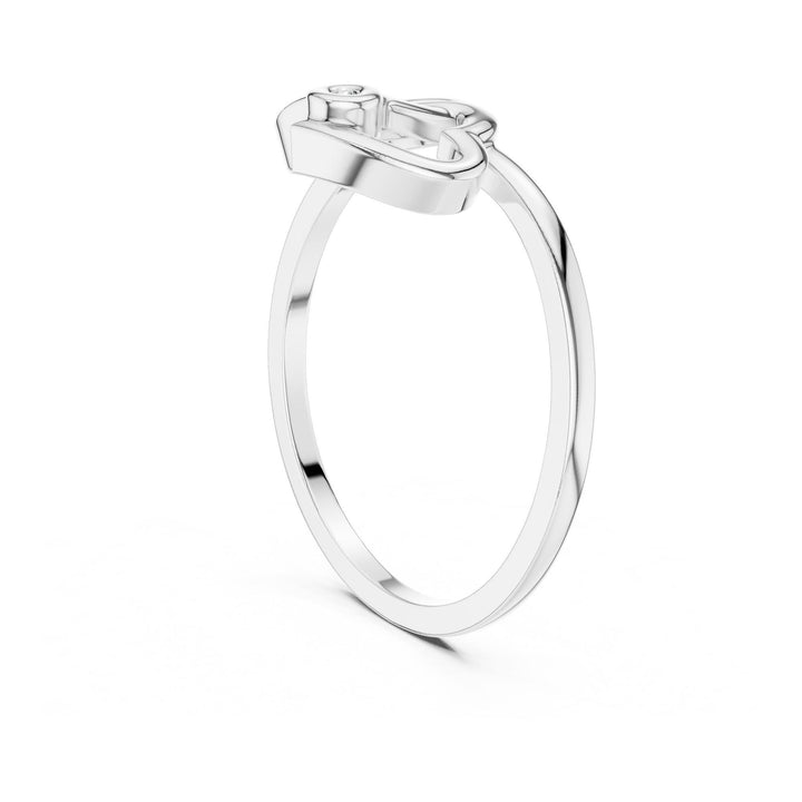 Round Cut Lab Grown Diamond Solitaire Ring, 0.01ct Total, Solid Gold
