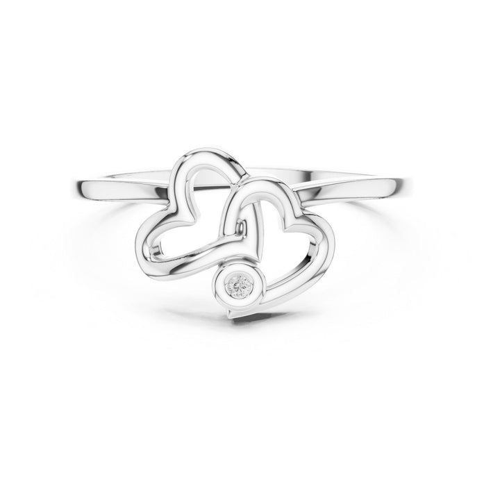 Round Cut Lab Grown Diamond Solitaire Ring, 0.01ct Total, Solid Gold